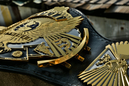 4.2mm Automated Etched Dual Plated Winged eagle with 05AB1 Leather