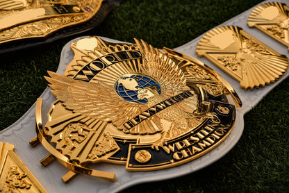 4.2mm Flocked All Gold Winged eagle with 08a1d White Leather and Red Backing