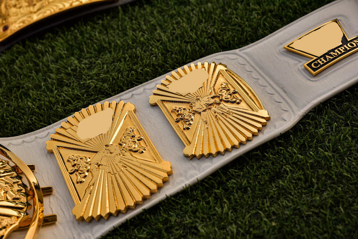 4.2mm Flocked All Gold Winged eagle with 08a1d White Leather and Red Backing