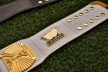 4.2mm Flocked All Gold Winged eagle with 08a1d White Leather and Red Backing