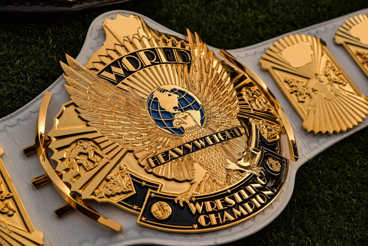 4.2mm Flocked All Gold Winged eagle with 08a1d White Leather and Red Backing