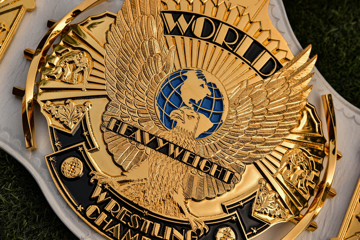 4.2mm Flocked All Gold Winged eagle with 08a1d White Leather and Red Backing