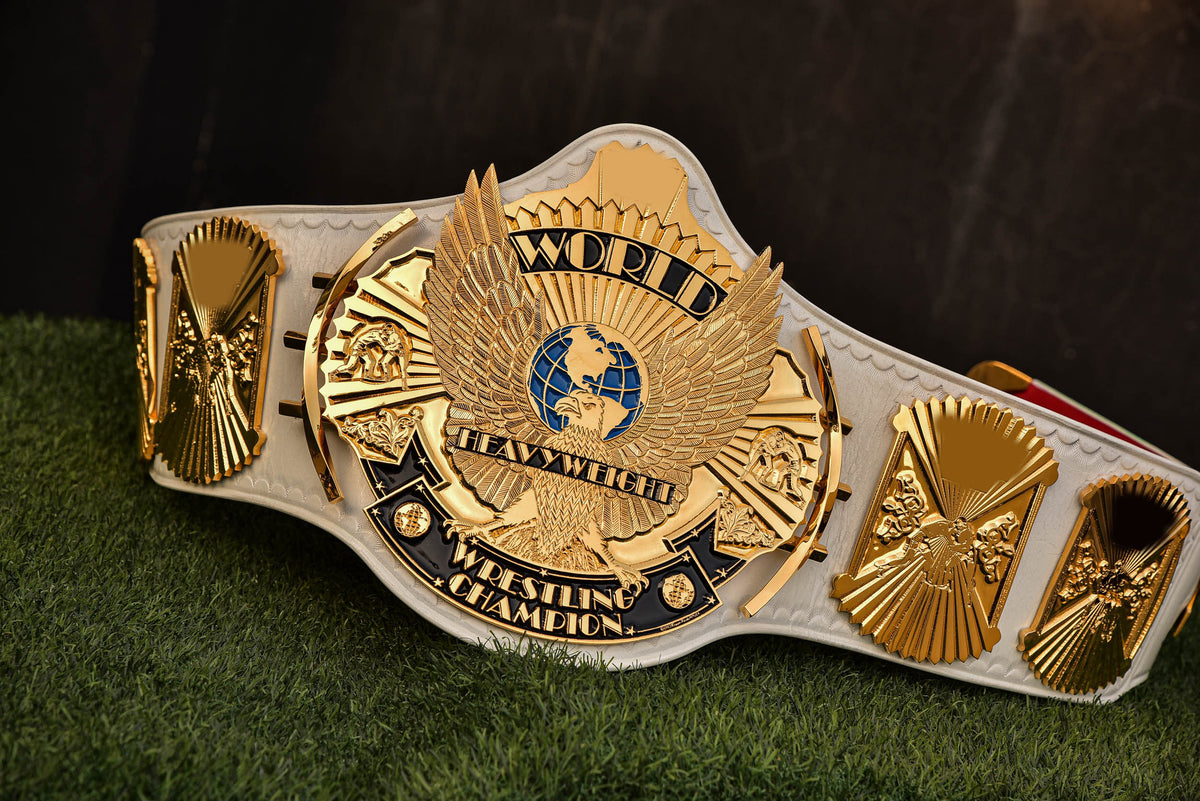 4.2mm Flocked All Gold Winged eagle with 08a1d White Leather and Red Backing
