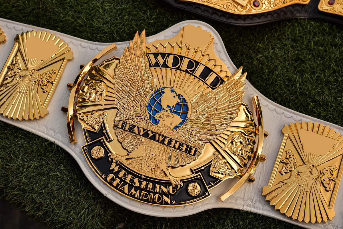 4.2mm Flocked All Gold Winged eagle with 08a1d White Leather and Red Backing