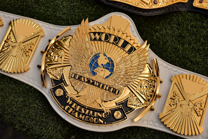 4.2mm Flocked All Gold Winged eagle with 08a1d White Leather and Red Backing